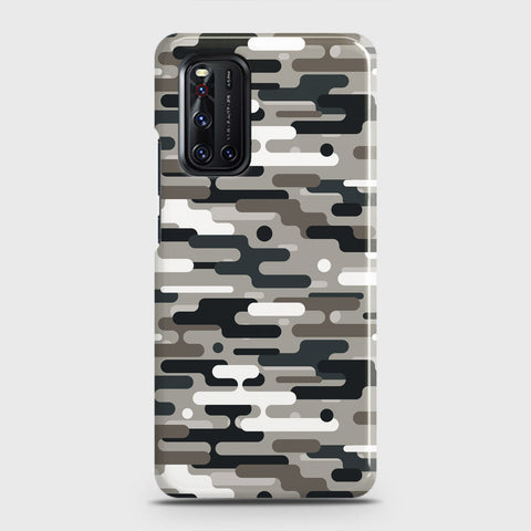 Vivo V19  Cover - Camo Series 2 - Black & Olive Design - Matte Finish - Snap On Hard Case with LifeTime Colors Guarantee