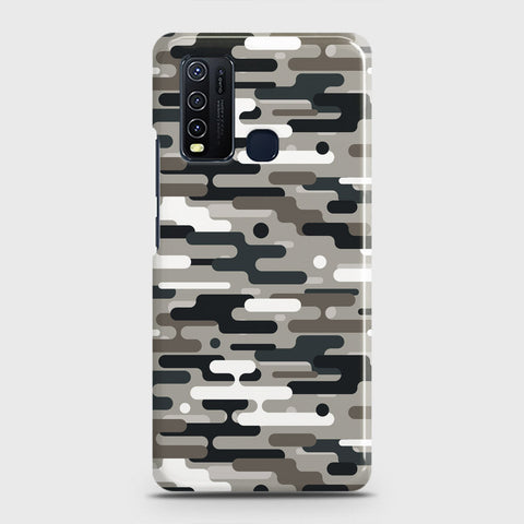 Vivo Y50  Cover - Camo Series 2 - Black & Olive Design - Matte Finish - Snap On Hard Case with LifeTime Colors Guarantee