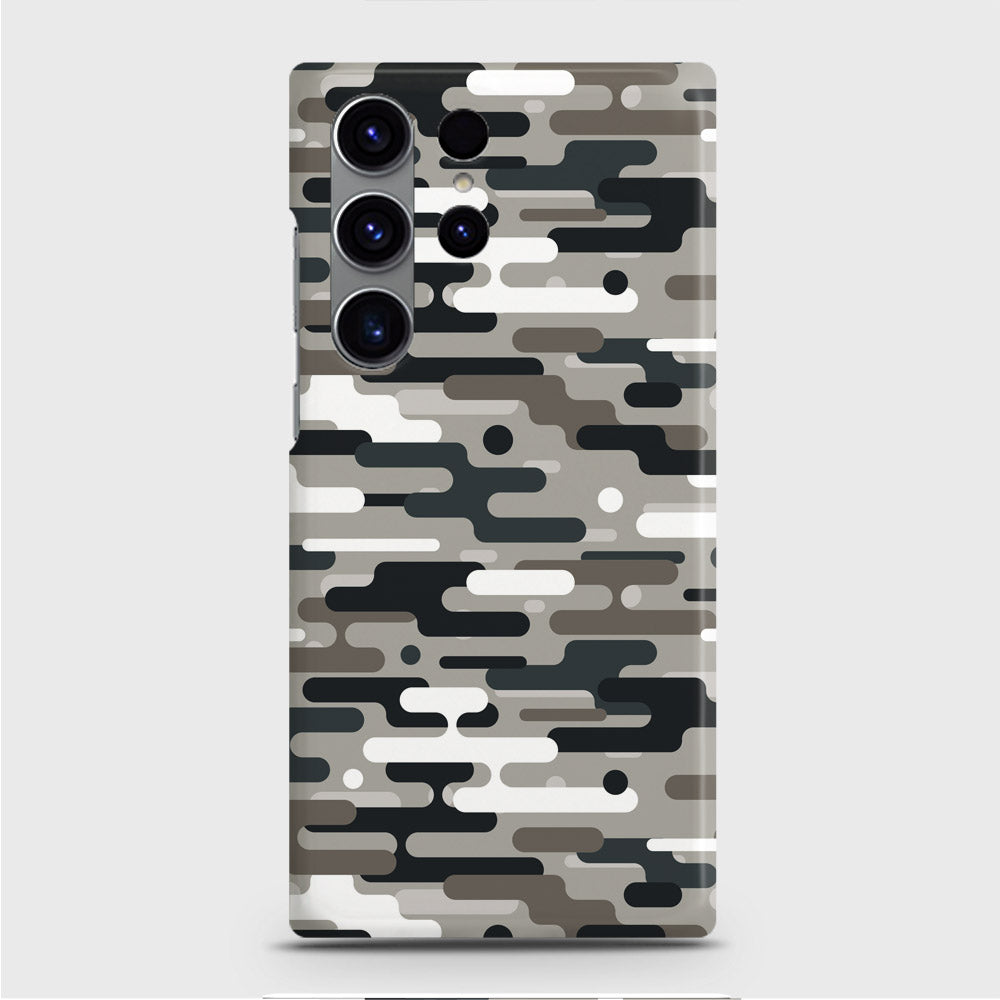 Samsung Galaxy S23 Ultra Cover - Camo Series 2 - Black & Olive Design - Matte Finish - Snap On Hard Case with LifeTime Colors Guarantee