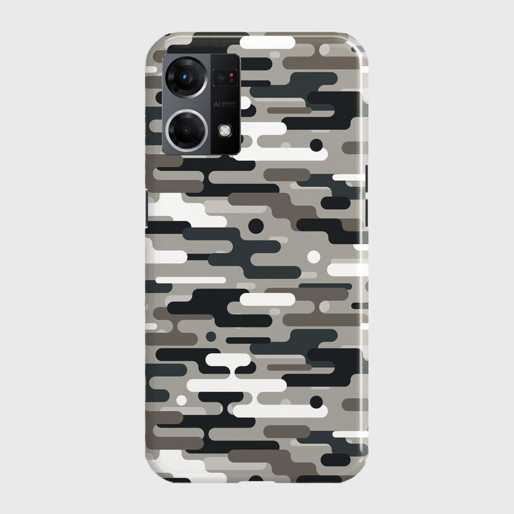 Oppo F21 Pro 4G Cover - Camo Series 2 - Black & Olive Design - Matte Finish - Snap On Hard Case with LifeTime Colors Guarantee