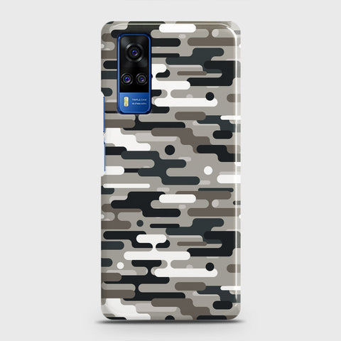 Vivo Y51 2020  Cover - Camo Series 2 - Black & Olive Design - Matte Finish - Snap On Hard Case with LifeTime Colors Guarantee