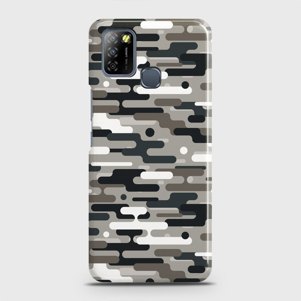 Infinix Smart 5 Cover - Camo Series 2 - Black & Olive Design - Matte Finish - Snap On Hard Case with LifeTime Colors Guarantee