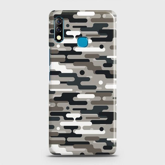 Tecno Camon 12 Cover - Camo Series 2 - Black & Olive Design - Matte Finish - Snap On Hard Case with LifeTime Colors Guarantee