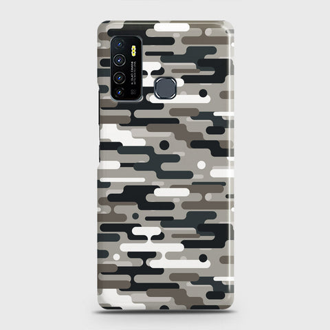 Infinix Hot 9 Cover - Camo Series 2 - Black & Olive Design - Matte Finish - Snap On Hard Case with LifeTime Colors Guarantee