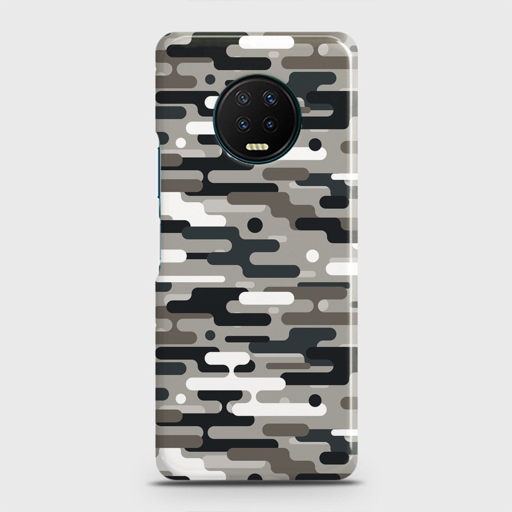 Infinix Note 7 Cover - Camo Series 2 - Black & Olive Design - Matte Finish - Snap On Hard Case with LifeTime Colors Guarantee