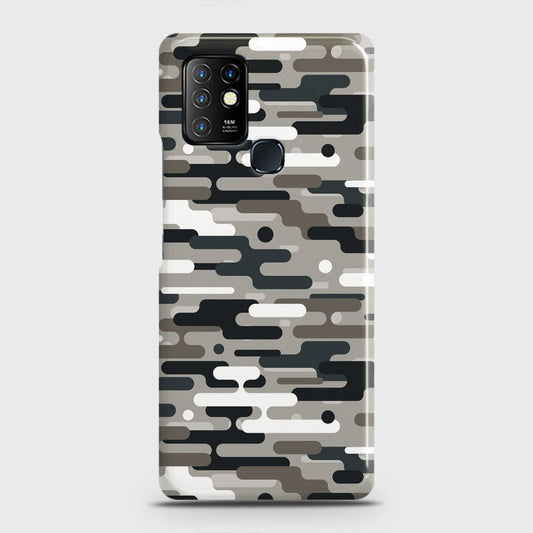 Infinix Hot 10 Cover - Camo Series 2 - Black & Olive Design - Matte Finish - Snap On Hard Case with LifeTime Colors Guarantee