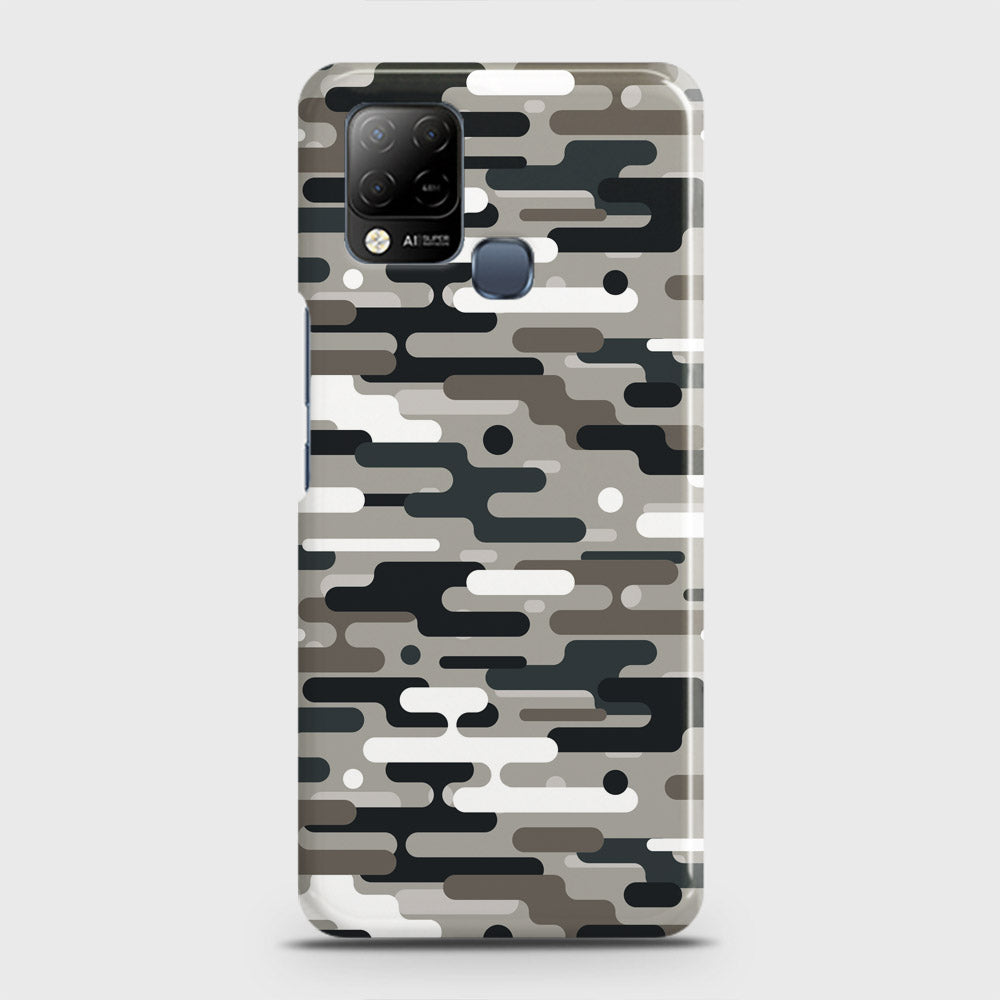 Infinix Hot 10s Cover - Camo Series 2 - Black & Olive Design - Matte Finish - Snap On Hard Case with LifeTime Colors Guarantee