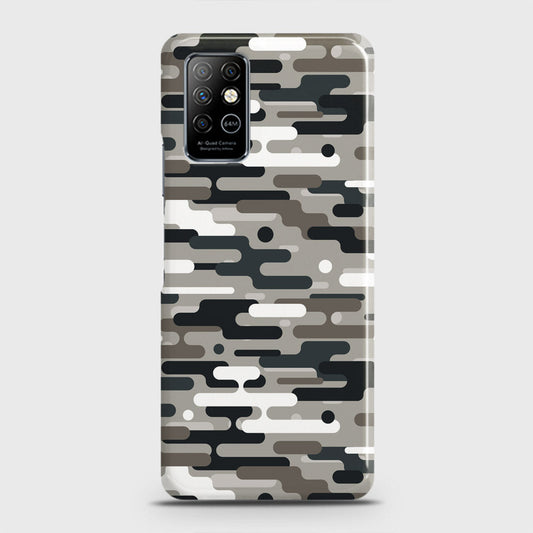 Infinix Note 8 Cover - Camo Series 2 - Black & Olive Design - Matte Finish - Snap On Hard Case with LifeTime Colors Guarantee