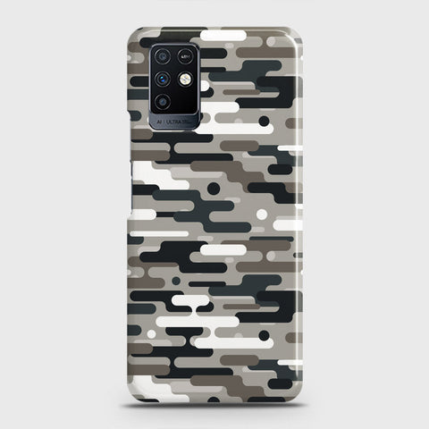 Infinix Note 10 Cover - Camo Series 2 - Black & Olive Design - Matte Finish - Snap On Hard Case with LifeTime Colors Guarantee