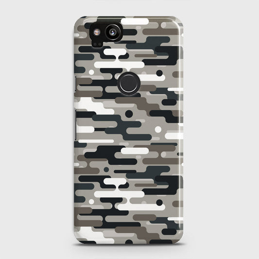 Google Pixel 2 Cover - Camo Series 2 - Black & Olive Design - Matte Finish - Snap On Hard Case with LifeTime Colors Guarantee