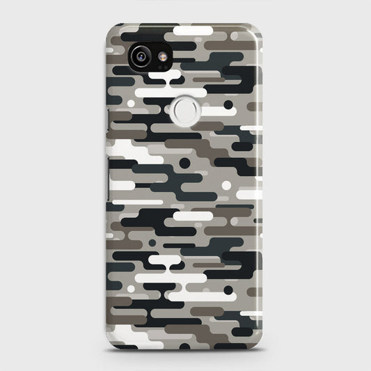 Google Pixel 2 XL Cover - Camo Series 2 - Black & Olive Design - Matte Finish - Snap On Hard Case with LifeTime Colors Guarantee