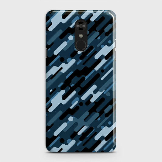 LG Stylo 4 Cover - Camo Series 3 - Black & Blue Design - Matte Finish - Snap On Hard Case with LifeTime Colors Guarantee