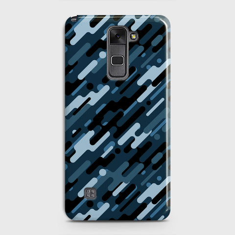 LG Stylus 2 / Stylus 2 Plus / Stylo 2 / Stylo 2 Plus Cover - Camo Series 3 - Black & Blue Design - Matte Finish - Snap On Hard Case with LifeTime Colors Guarantee