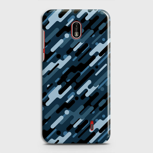 Nokia 1 Plus Cover - Camo Series 3 - Black & Blue Design - Matte Finish - Snap On Hard Case with LifeTime Colors Guarantee