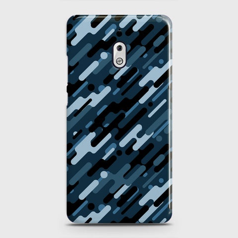 Nokia 2.1 Cover - Camo Series 3 - Black & Blue Design - Matte Finish - Snap On Hard Case with LifeTime Colors Guarantee