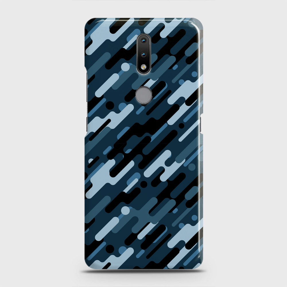 Nokia 2.4 Cover - Camo Series 3 - Black & Blue Design - Matte Finish - Snap On Hard Case with LifeTime Colors Guarantee