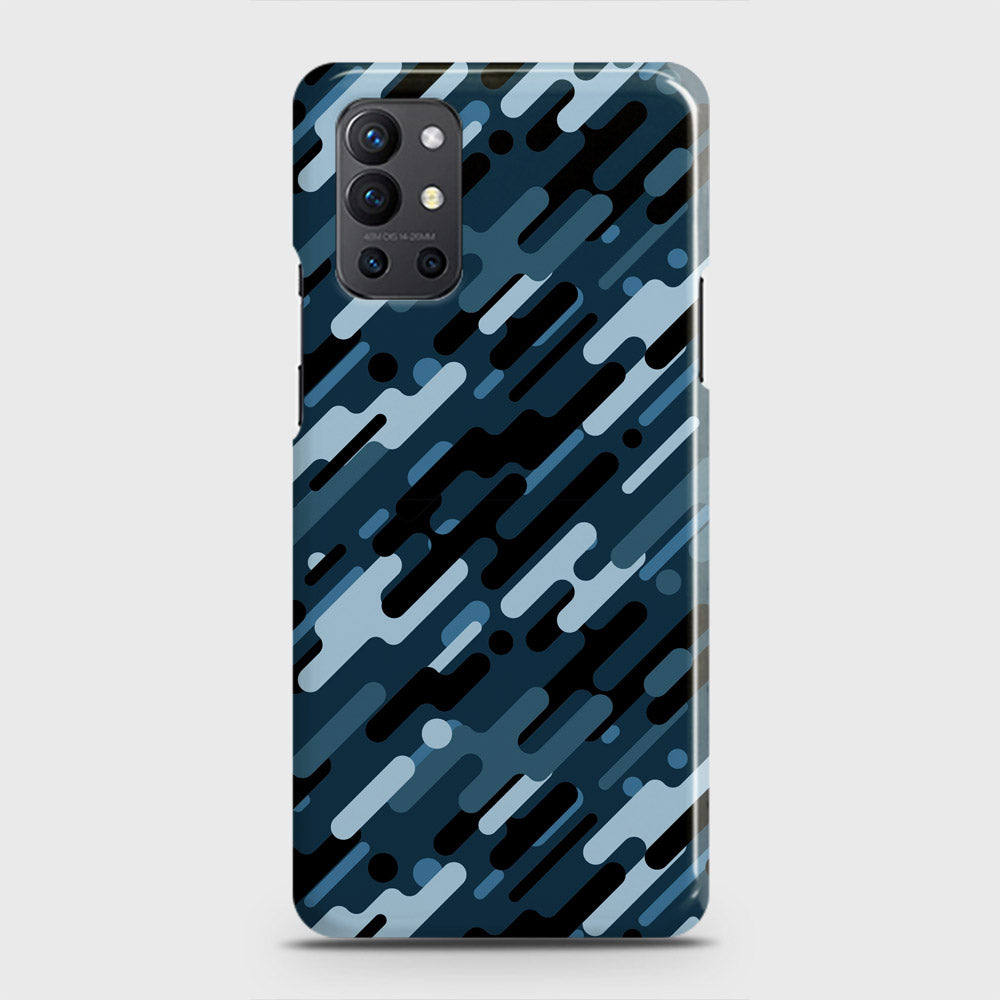 OnePlus 9R  Cover - Camo Series 3 - Black & Blue Design - Matte Finish - Snap On Hard Case with LifeTime Colors Guarantee