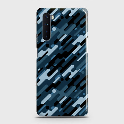 OnePlus Nord  Cover - Camo Series 3 - Black & Blue Design - Matte Finish - Snap On Hard Case with LifeTime Colors Guarantee
