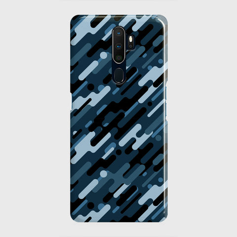 Oppo A5 2020 Cover - Camo Series 3 - Black & Blue Design - Matte Finish - Snap On Hard Case with LifeTime Colors Guarantee