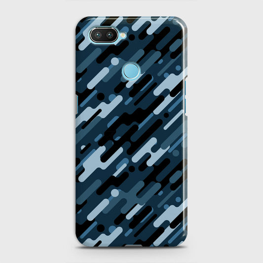 Oppo A5 with Sensor Cut Cover - Camo Series 3 - Black & Blue Design - Matte Finish - Snap On Hard Case with LifeTime Colors Guarantee