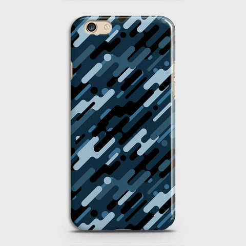 Oppo F1S Cover - Camo Series 3 - Black & Blue Design - Matte Finish - Snap On Hard Case with LifeTime Colors Guarantee