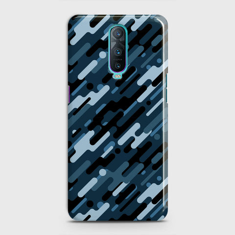 Oppo R17 Pro Cover - Camo Series 3 - Black & Blue Design - Matte Finish - Snap On Hard Case with LifeTime Colors Guarantee