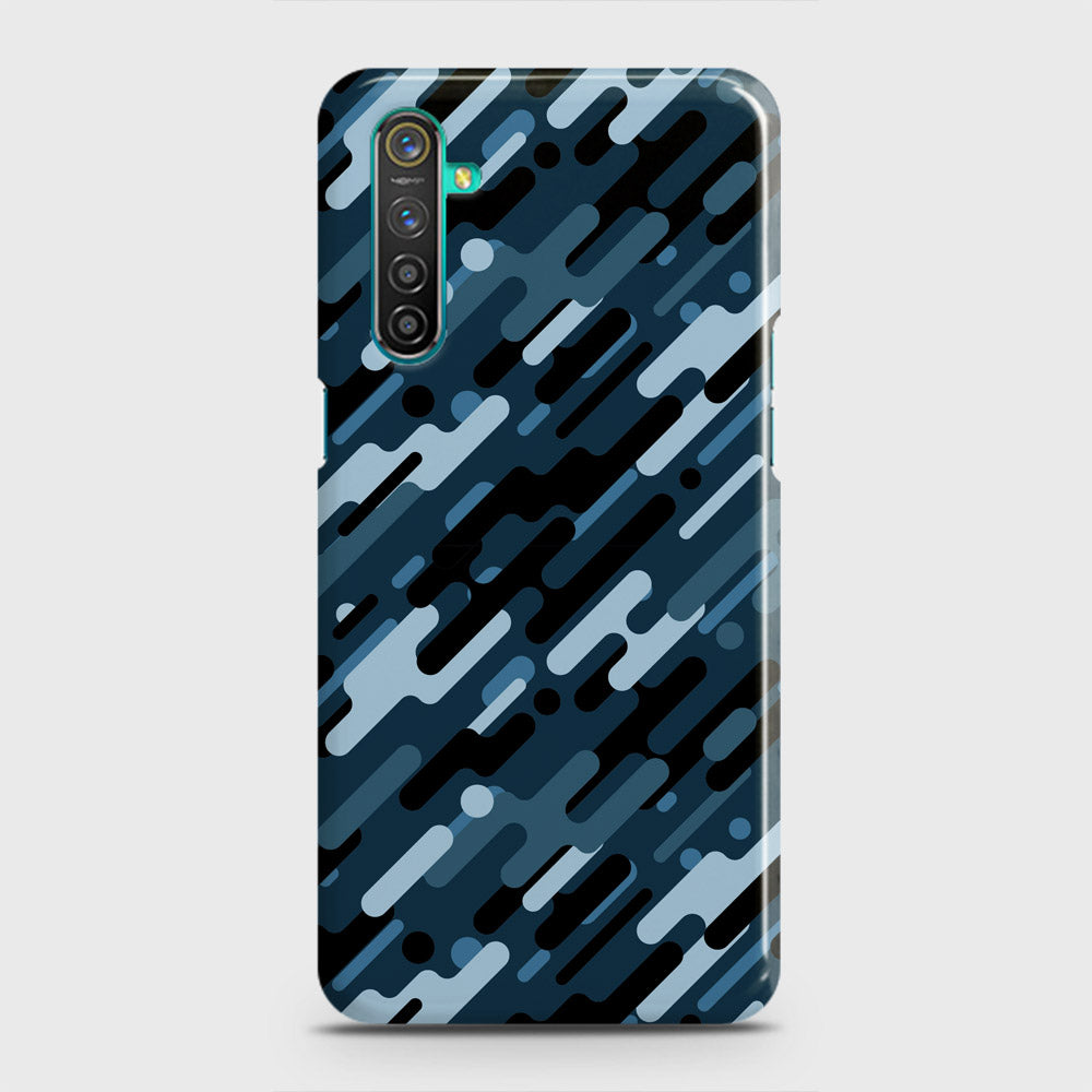 Realme 6 Pro Cover - Camo Series 3 - Black & Blue Design - Matte Finish - Snap On Hard Case with LifeTime Colors Guarantee