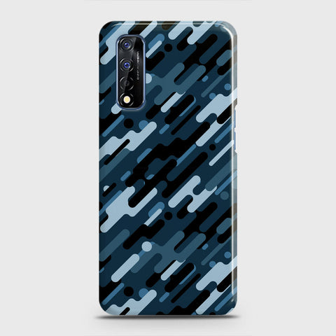 Realme Narzo 30 Cover - Camo Series 3 - Black & Blue Design - Matte Finish - Snap On Hard Case with LifeTime Colors Guarantee