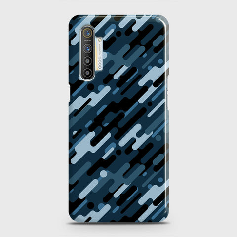 Realme XT Cover - Camo Series 3 - Black & Blue Design - Matte Finish - Snap On Hard Case with LifeTime Colors Guarantee