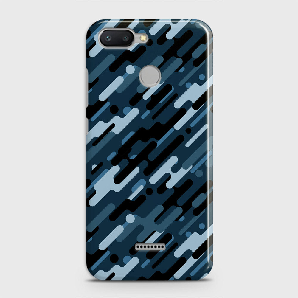 Xiaomi Redmi 6 Cover - Camo Series 3 - Black & Blue Design - Matte Finish - Snap On Hard Case with LifeTime Colors Guarantee