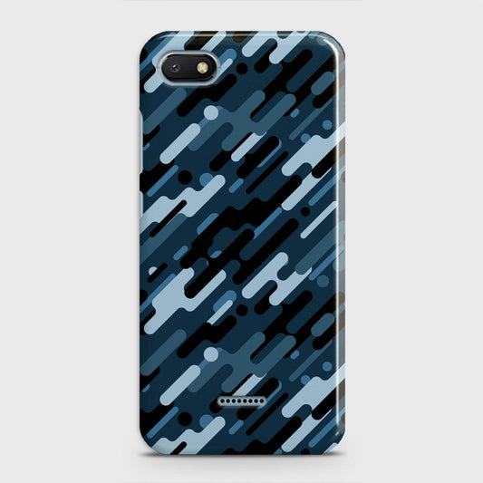 Xiaomi Redmi 6A Cover - Camo Series 3 - Black & Blue Design - Matte Finish - Snap On Hard Case with LifeTime Colors Guarantee