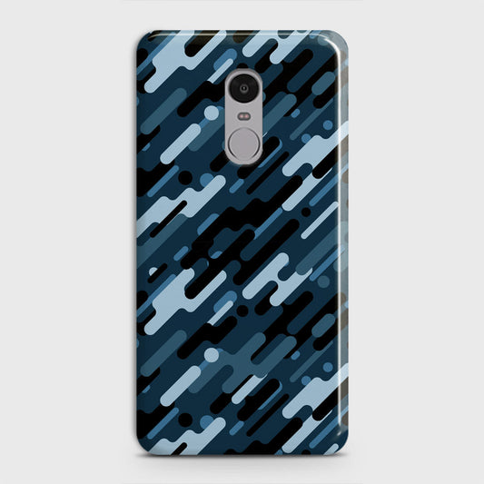 Xiaomi Redmi Note 4 / 4X Cover - Camo Series 3 - Black & Blue Design - Matte Finish - Snap On Hard Case with LifeTime Colors Guarantee
