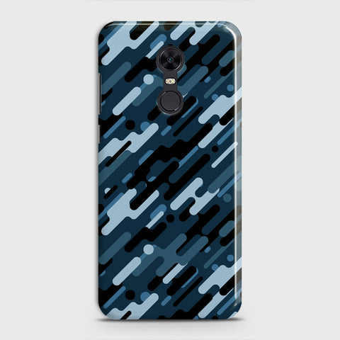 Redmi 5 Plus  Cover - Camo Series 3 - Black & Blue Design - Matte Finish - Snap On Hard Case with LifeTime Colors Guarantee