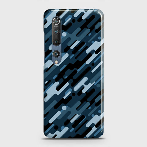 Xiaomi Mi 10 Pro Cover - Camo Series 3 - Black & Blue Design - Matte Finish - Snap On Hard Case with LifeTime Colors Guarantee