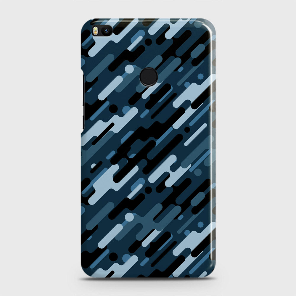 Xiaomi Mi Max 2 Cover - Camo Series 3 - Black & Blue Design - Matte Finish - Snap On Hard Case with LifeTime Colors Guarantee