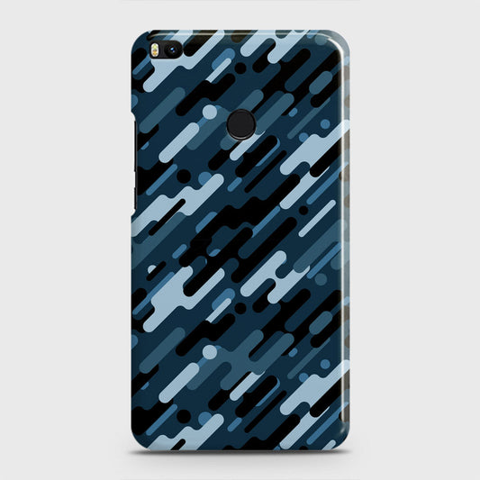 Xiaomi Mi Max 2 Cover - Camo Series 3 - Black & Blue Design - Matte Finish - Snap On Hard Case with LifeTime Colors Guarantee