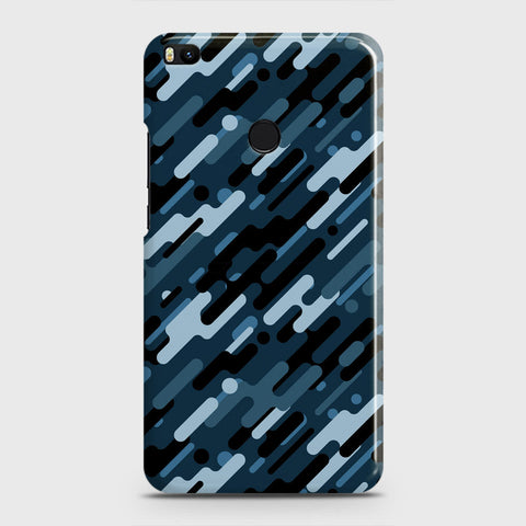 Xiaomi Mi Max 2 Cover - Camo Series 3 - Black & Blue Design - Matte Finish - Snap On Hard Case with LifeTime Colors Guarantee