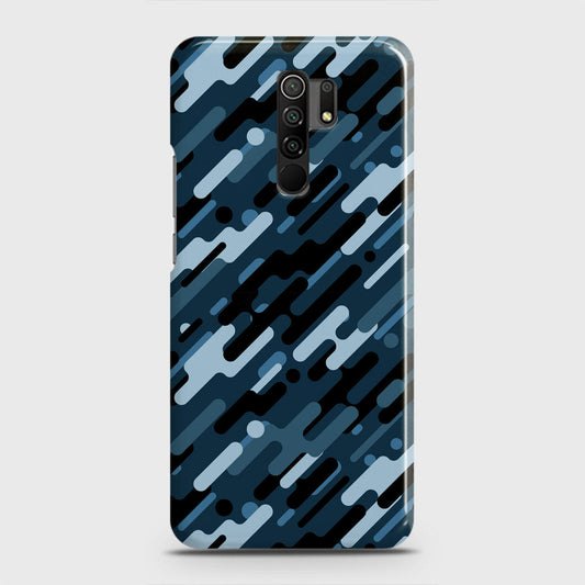Xiaomi Poco M2 Cover - Camo Series 3 - Black & Blue Design - Matte Finish - Snap On Hard Case with LifeTime Colors Guarantee