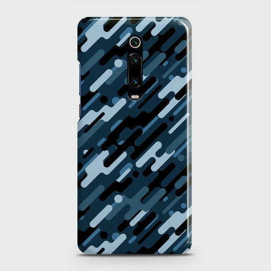 Xiaomi Mi 9T Pro Cover - Camo Series 3 - Black & Blue Design - Matte Finish - Snap On Hard Case with LifeTime Colors Guarantee