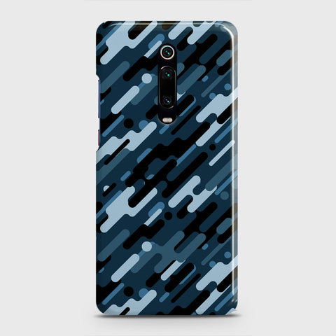 Xiaomi Mi 9T Pro Cover - Camo Series 3 - Black & Blue Design - Matte Finish - Snap On Hard Case with LifeTime Colors Guarantee