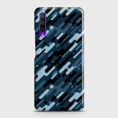 Honor 9X Cover - Camo Series 3 - Black & Blue Design - Matte Finish - Snap On Hard Case with LifeTime Colors Guarantee