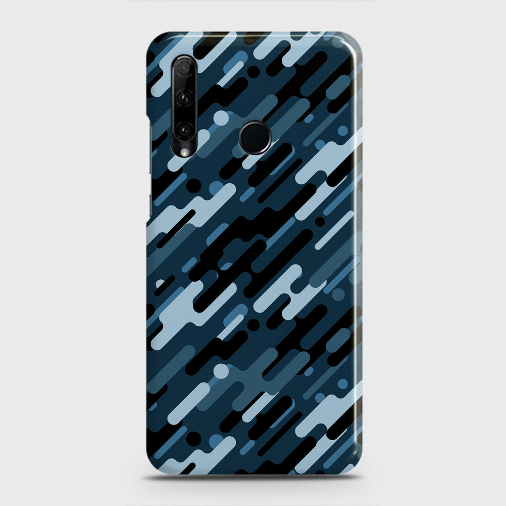 Honor 20 lite Cover - Camo Series 3 - Black & Blue Design - Matte Finish - Snap On Hard Case with LifeTime Colors Guarantee