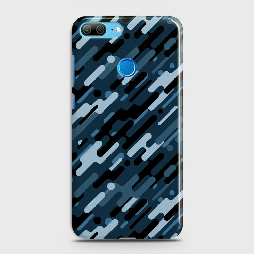 Huawei Honor 10 Cover - Camo Series 3 - Black & Blue Design - Matte Finish - Snap On Hard Case with LifeTime Colors Guarantee