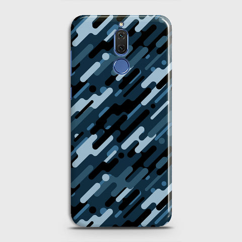 Huawei Mate 10 Lite Cover - Camo Series 3 - Black & Blue Design - Matte Finish - Snap On Hard Case with LifeTime Colors Guarantee