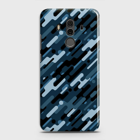 Huawei Mate 10 Pro Cover - Camo Series 3 - Black & Blue Design - Matte Finish - Snap On Hard Case with LifeTime Colors Guarantee