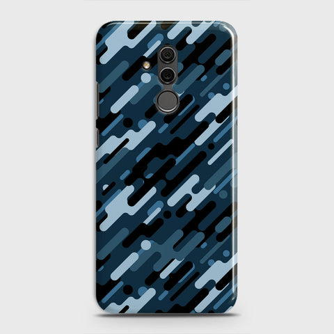 Huawei Mate 20 Lite Cover - Camo Series 3 - Black & Blue Design - Matte Finish - Snap On Hard Case with LifeTime Colors Guarantee