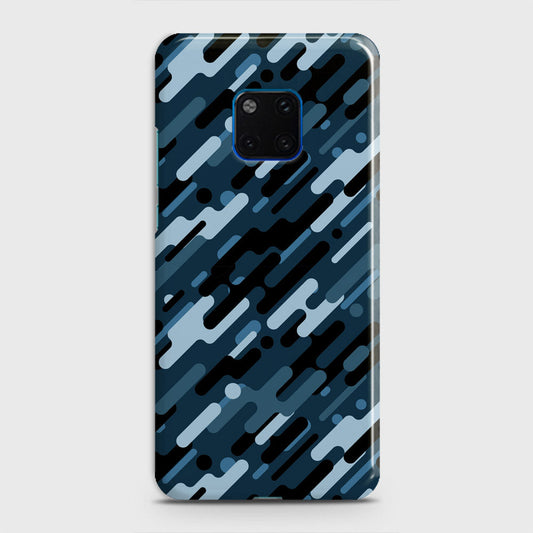 Huawei Mate 20 Pro Cover - Camo Series 3 - Black & Blue Design - Matte Finish - Snap On Hard Case with LifeTime Colors Guarantee