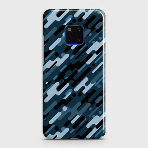 Huawei Mate 20 Pro Cover - Camo Series 3 - Black & Blue Design - Matte Finish - Snap On Hard Case with LifeTime Colors Guarantee
