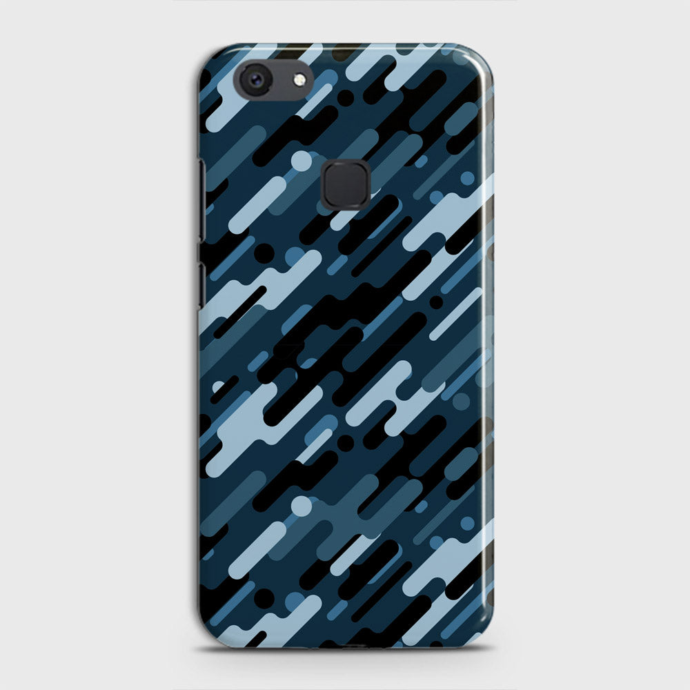 Vivo Y81 Cover - Camo Series 3 - Black & Blue Design - Matte Finish - Snap On Hard Case with LifeTime Colors Guarantee