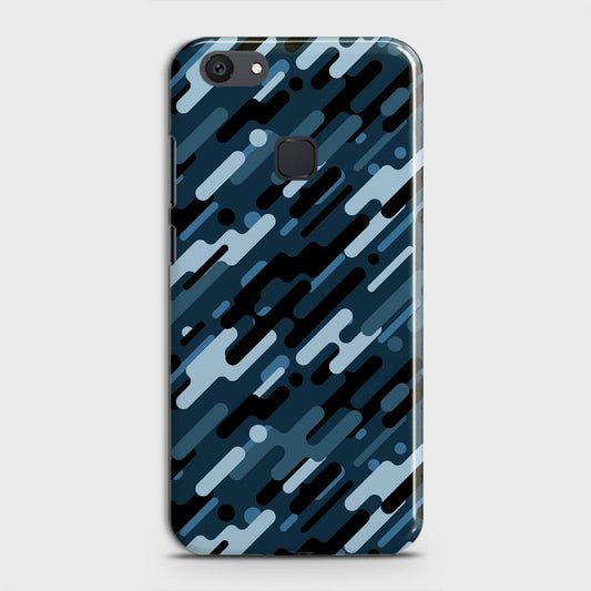 Vivo Y81 Cover - Camo Series 3 - Black & Blue Design - Matte Finish - Snap On Hard Case with LifeTime Colors Guarantee
